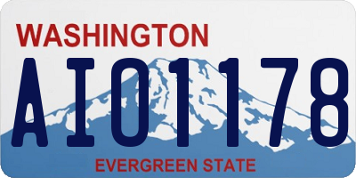 WA license plate AIO1178