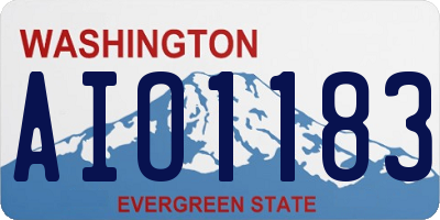 WA license plate AIO1183