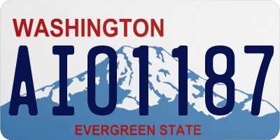 WA license plate AIO1187