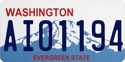 WA license plate AIO1194