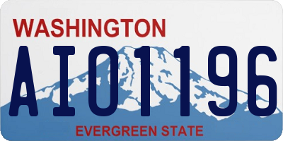 WA license plate AIO1196