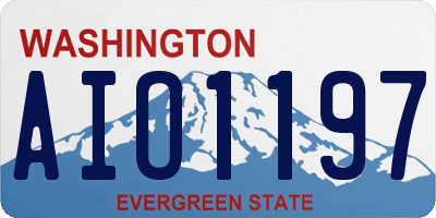 WA license plate AIO1197