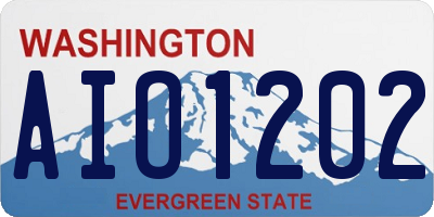 WA license plate AIO1202