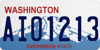 WA license plate AIO1213