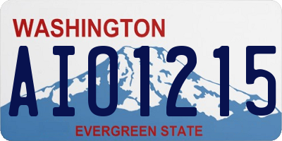 WA license plate AIO1215