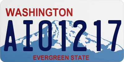 WA license plate AIO1217