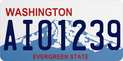 WA license plate AIO1239