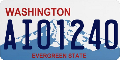 WA license plate AIO1240