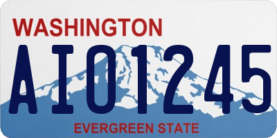WA license plate AIO1245