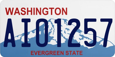 WA license plate AIO1257