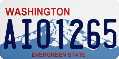 WA license plate AIO1265