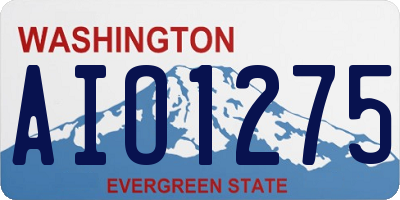 WA license plate AIO1275