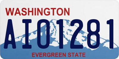WA license plate AIO1281