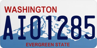 WA license plate AIO1285