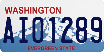 WA license plate AIO1289