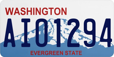 WA license plate AIO1294