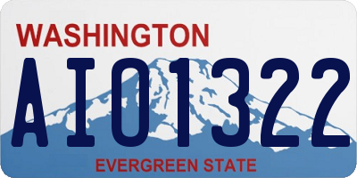 WA license plate AIO1322
