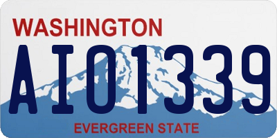 WA license plate AIO1339