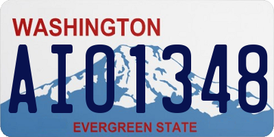 WA license plate AIO1348