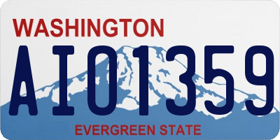 WA license plate AIO1359