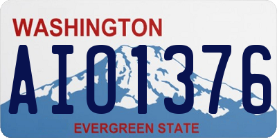 WA license plate AIO1376