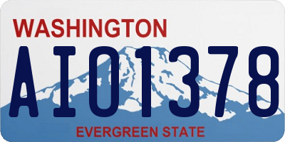 WA license plate AIO1378