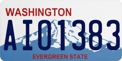 WA license plate AIO1383
