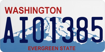 WA license plate AIO1385