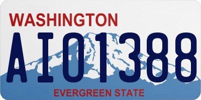 WA license plate AIO1388