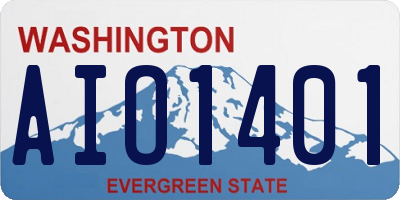 WA license plate AIO1401