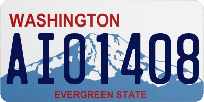 WA license plate AIO1408