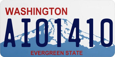 WA license plate AIO1410