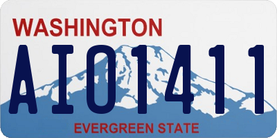 WA license plate AIO1411