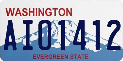 WA license plate AIO1412