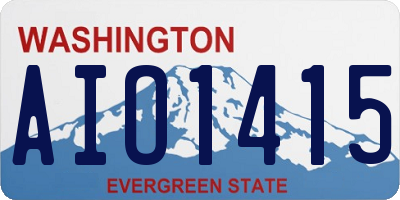 WA license plate AIO1415
