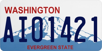 WA license plate AIO1421