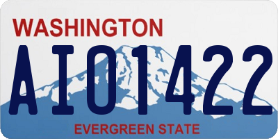WA license plate AIO1422