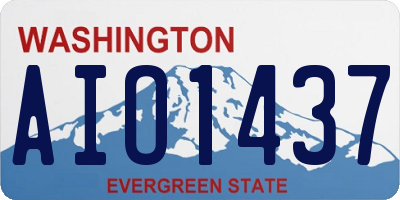 WA license plate AIO1437