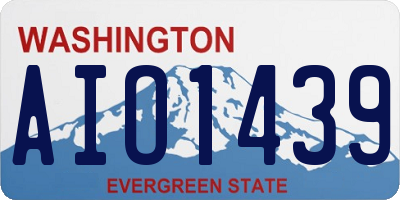 WA license plate AIO1439