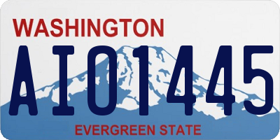 WA license plate AIO1445