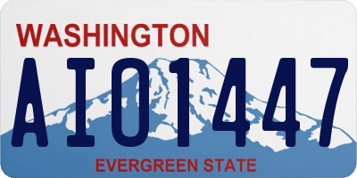 WA license plate AIO1447