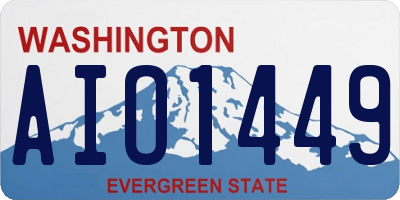 WA license plate AIO1449