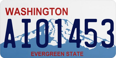 WA license plate AIO1453