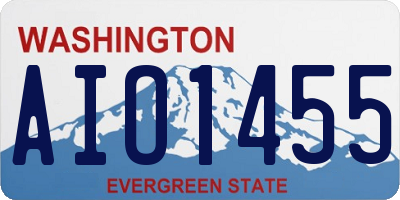 WA license plate AIO1455