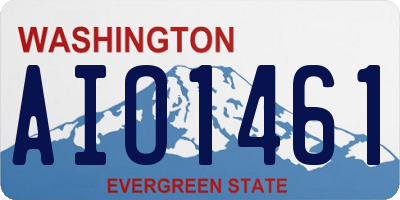 WA license plate AIO1461