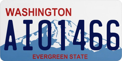 WA license plate AIO1466