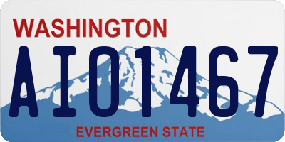 WA license plate AIO1467