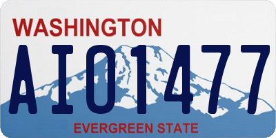 WA license plate AIO1477