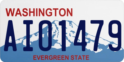 WA license plate AIO1479