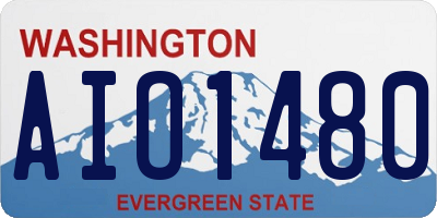 WA license plate AIO1480
